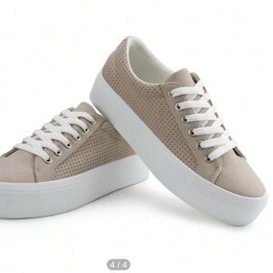 Beige Platform Sneakers | Neutral Nude-tone